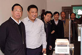 安徽省餐飲協會會長張會長,秘書長佘林明，米線董事長王仁等領導來我公司參考指導